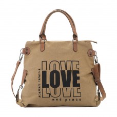 Agárrate Catalina - Cartera Bolso De Lona Beige