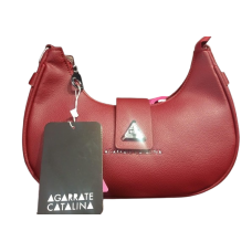 Cartera Bandolera Agarrate Catalina Pu Bordo