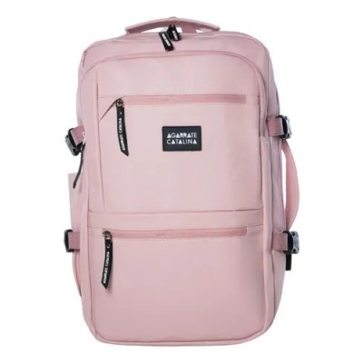 Mochila Agarrate Catalina - Viajera Impermeable 18" Rosa.