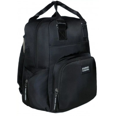 Agarrate Catalina - Mochila Maternal Bolsillo Al Frente Y Laterales Negro