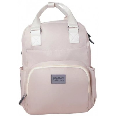 Agarrate Catalina - Mochila Maternal Bolsillo Al Frente Y Laterales Rosa