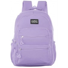   Agarrate Catalina - Mochila Portanotebook Bolsillos Con Cierres 18" Lila
