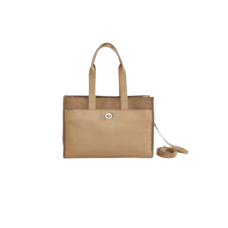 Cartera Basilea De Pu Graneado Y Liso Beige