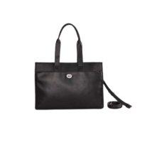 Cartera Basilea De Pu Graneado Y Liso Negro