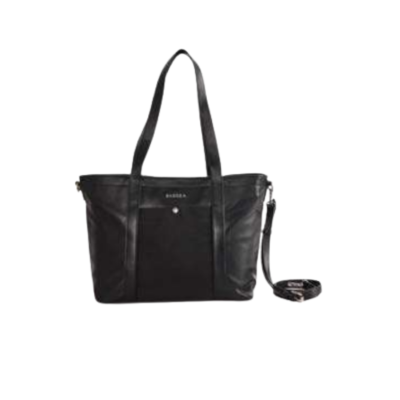 Cartera Basilea De Pu Y Símil Gamuza Negro