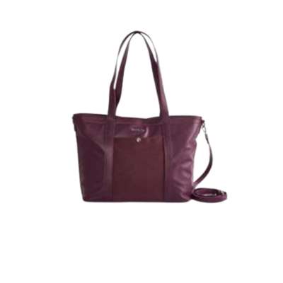 Cartera Basilea De Pu Y Símil Gamuza Bordo