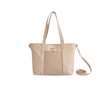 Cartera Basilea De Pu Y Símil Gamuza Beige