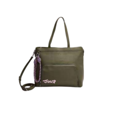 Cartera Joup De Pu Con Llavero Desmontable Verde