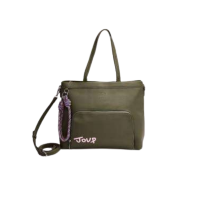 Cartera Joup De Pu Con Llavero Desmontable Verde