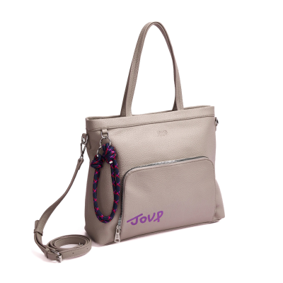 Cartera Joup De Pu Con Llavero Desmontable Beige