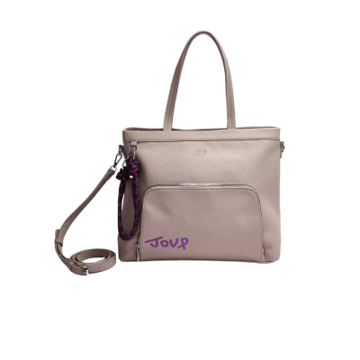 Cartera Joup De Pu Con Llavero Desmontable Beige