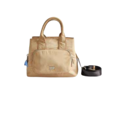 Bandolera Joup De Nylon Con Llavero Desmontable Beige