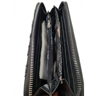 Billetera Lima Negro Con Cierre Y Agarradera