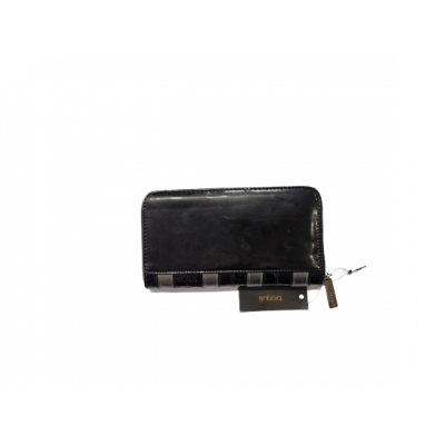 Billetera Blaque Negro Simple Con Cierre Rayada