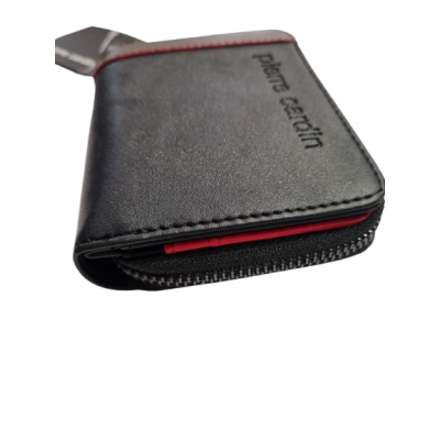 Billetera Pierre Cardin Con Detalles En Rojo Pu