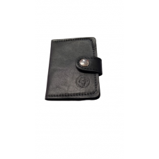 Tarjetero Chico Negro Cuero Argentino Rfid