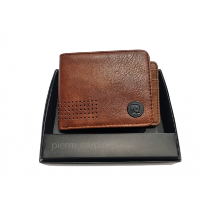 Billetera Pierre Cardin Hombre Pu Marrón 