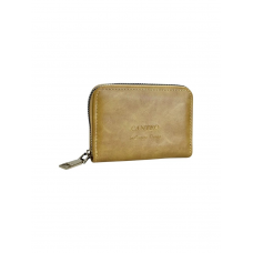 Tarjetero Cuero Pu Canteo Beige