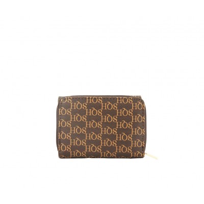 Billetera Squash Marron Con Logo Pu