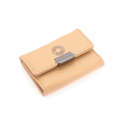 Billetera Agarrate Catalina Beige Con Botón De Cierre