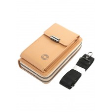 Billetera Agarrate Catalina Beige Porta Celular Doble