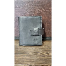 Billetera Cuero Argentino Negro Con Pasador y Monedero Con Cierre