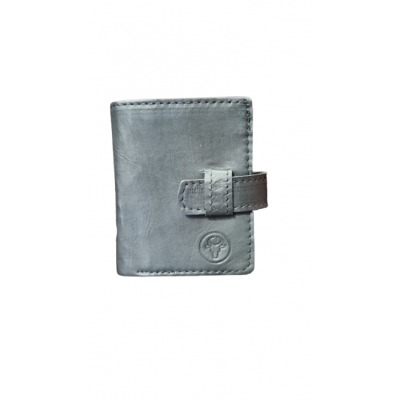 Billetera Cuero Argentino Negro Con Pasador Y Monedero Con Cierre