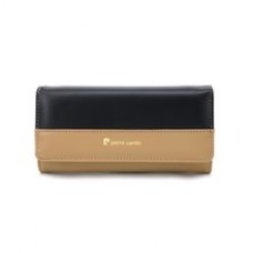Billetera Pierre Cardin  Fichero Negro Y Beige Imantada