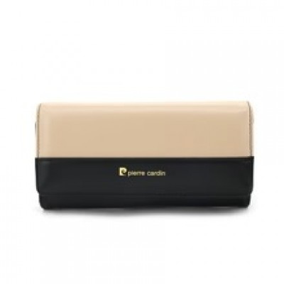 Billetera Pierre Cardin Negro Y Nude Imantada