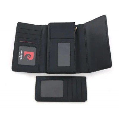 Billetera Pierre Cardin Negro Con Tarjetero Desmontable