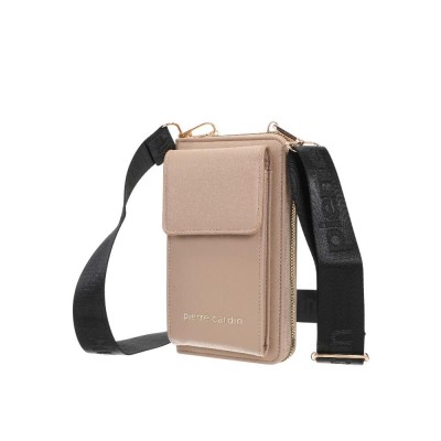 Billetera Pierre Cardin Dama Porta Celular Beige