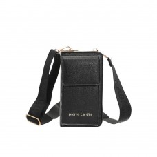 Billetera Pierre Cardin Dama Porta Celular Negro