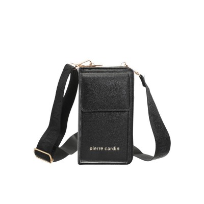Billetera Pierre Cardin Dama Porta Celular Negro