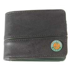 Billetera Hombre Roland Garros Negro Y Verde