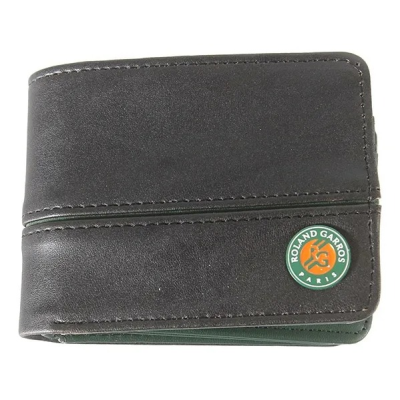Billetera Hombre Roland Garros Negro Y Verde