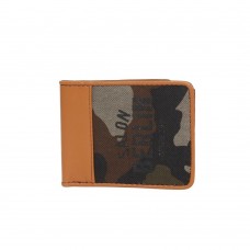 Billetera Salón Berlín Pu Y Lona Camuflado Marrón
