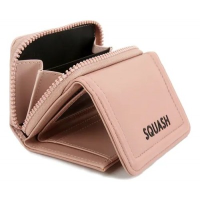 Billetera Squash Doble Compartimiento Rosa Pu