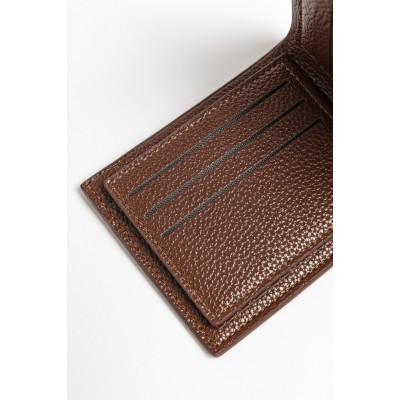 Billetera Squash Pu Graneado Marrón Claro Con Rfid