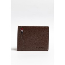 Billetera Squash Pu Graneado Marrón Claro Con RFID