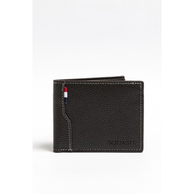 Billetera Squash Pu Graneado Marrón Oscuro Con Rfid