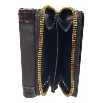 Mini Billetera Canteo Cuero Pu Negro
