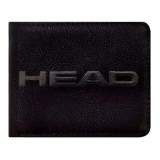 Billetera Head Pu Negro Con Interior Rojo