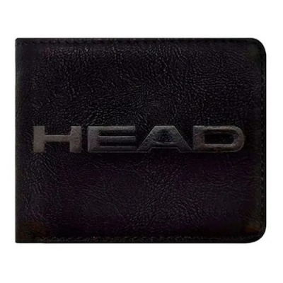 Billetera Head Pu Negro Con Interior Rojo