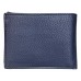 Billetera Jeb Cuero De Vaca Graneado Azul