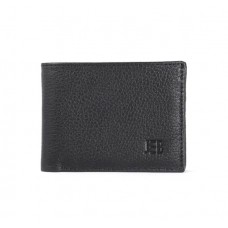 Billetera Jeb Cuero De Vaca Graneado Negro