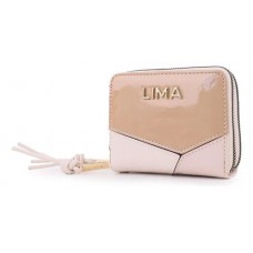 Billetera Lima Pocket Camel Charol Doble Cierre