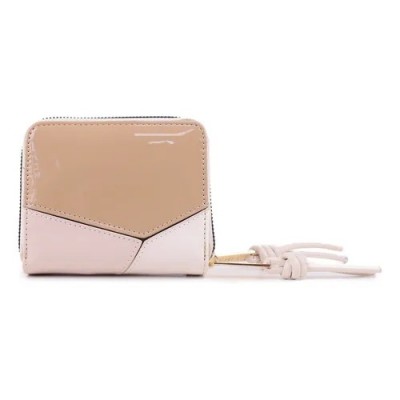 Billetera Lima Pocket Camel Charol Doble Cierre
