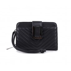 Billetera Lima Negro Con Detalle Costura Pu