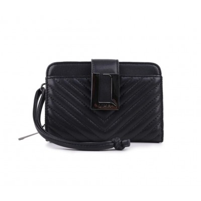 Billetera Lima Negro Con Detalle Costura Pu