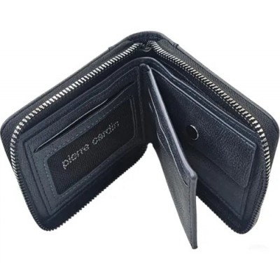 Billetera Pierre Cardin Pu Azul Con Cierre